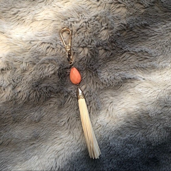 Accessories - Stone and Fringe Keychain